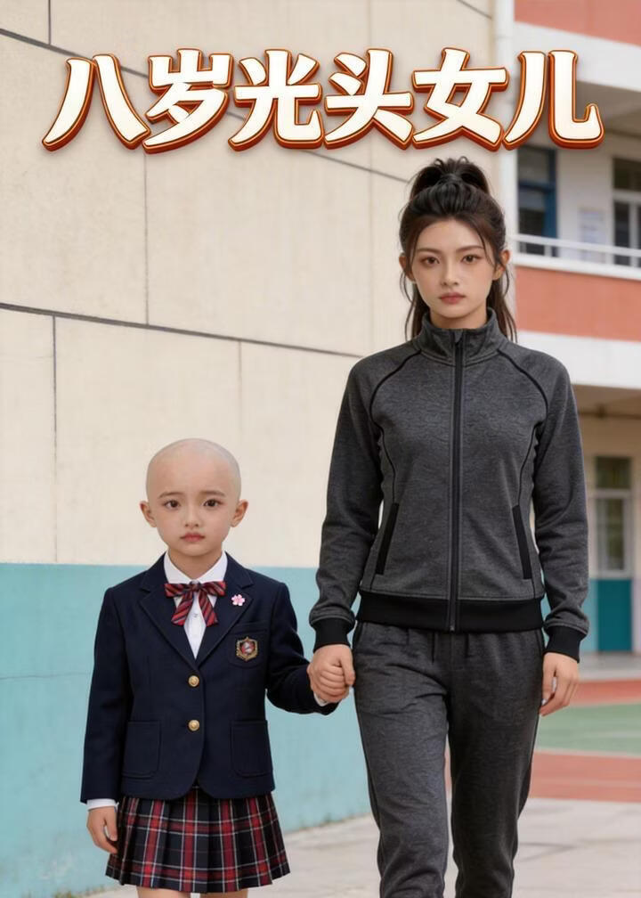 八岁光头女儿